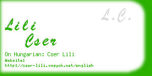 lili cser business card